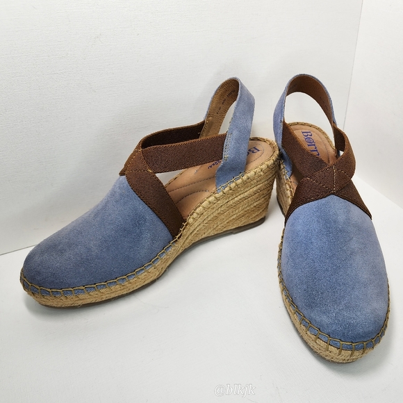Born Suede Espadrilles Size 8 EUC *Blue/Brown* - Picture 7 of 9